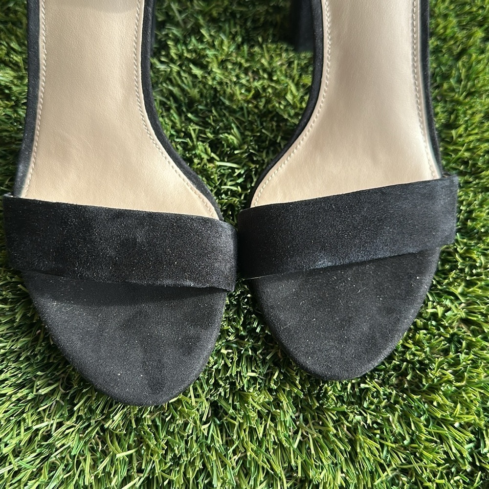 Sam Edelman Womens Heeled Sandals Yaro Black Suede Size 7.5 - Picture 4 of 8